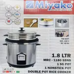 Miyako MRC-1180-SSNS Double Pot Electronic Rice Cooker – Thumbnail 3